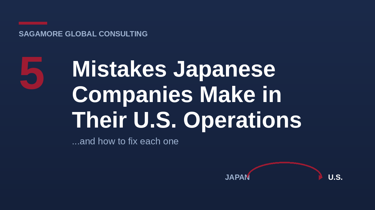 5 Mistakes Japanese Companies Make in Their U.S. Operations